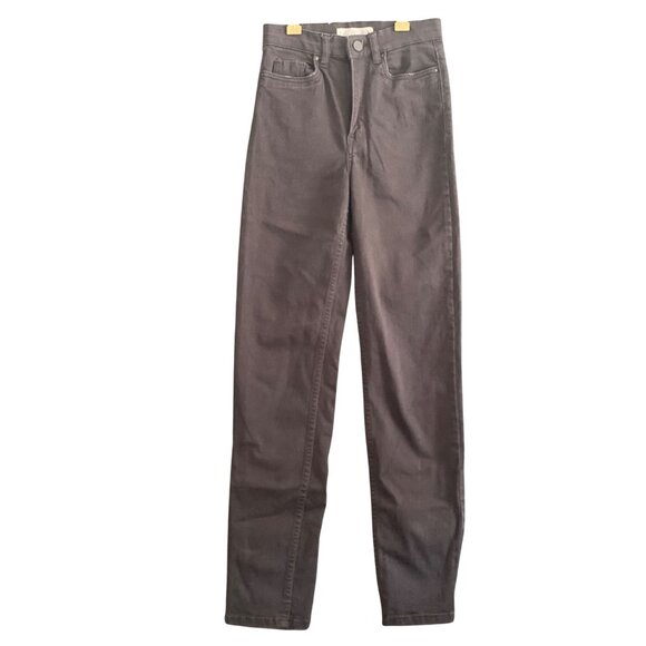H&M LOGG Label Of Graded Goods BLACK Jeans 5 Pocket Regular Fit Tapered Leg S - Picture 1 of 15